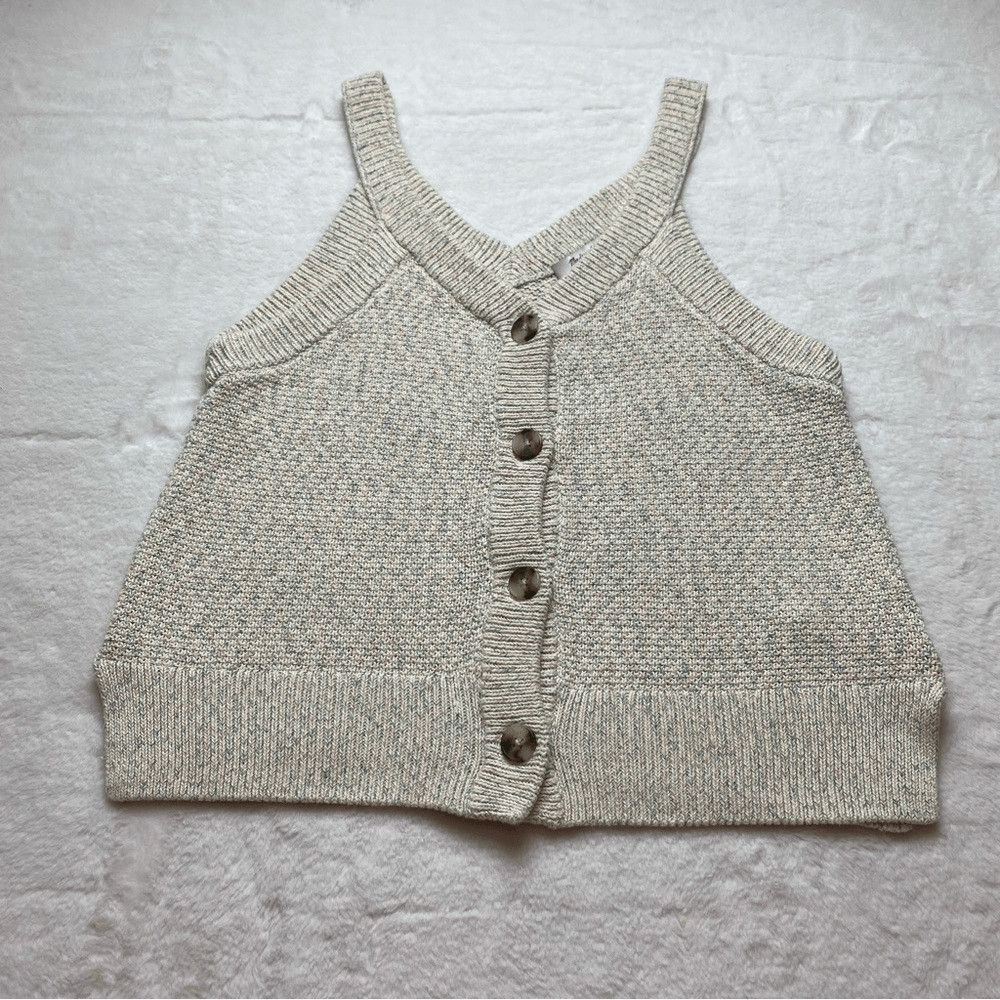 Madewell Rainbow Marlee Wakefield Button Front Sweater Tank Size Small